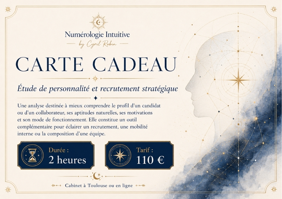 Carte cadeau étude de personnalité et recrutement stratégique