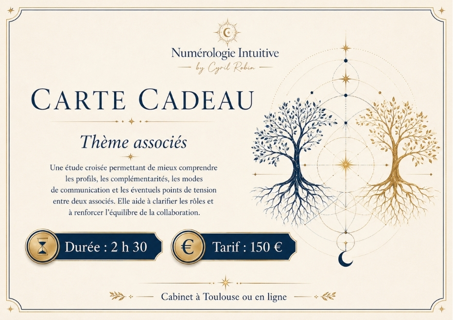 Carte cadeau thème associés
